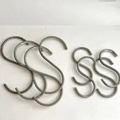 未使用品！ヴィンテージな雰囲気　MサイズLサイズ シャビーS字フック　各4個