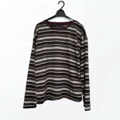 【1度のみ試着】SHEIN Dazy ボーダー ロンT 長袖 トップス Lサイズのサムネイル