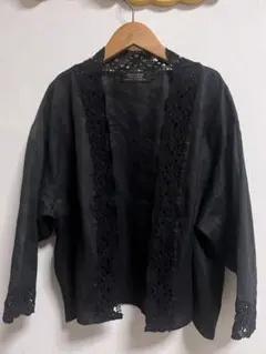 新品♡ハグオーワー♡リネンレースボレロ♡ブラックのサムネイル