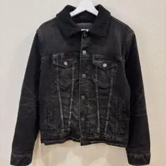 アメリカンイーグル　ジャケット　ボア　デニム　黒　Sサイズ