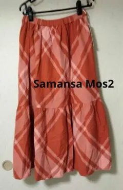 サマンサモスモスSamansa Mos2　 アソート裾ティアード柄スカート秋冬用のサムネイル