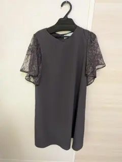 aimer anche ダークグレー ドレス レース袖