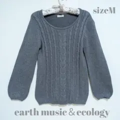 〈5〉earth music & ecology グレー ニットセーター M