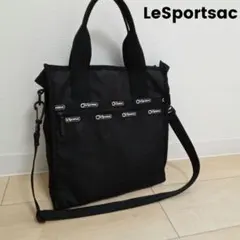 極美品☆レスポートサック ボストンバッグ 黒 フリル キャリーオン A4