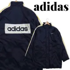 adidas アディダス ロゴ刺繍 スリーブライン 中綿 コーチジャケット M