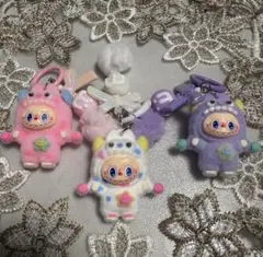 ⭐️お買い得⭐️ LABUBU ぬいぐるみモンスター キーホルダー 3個セット
