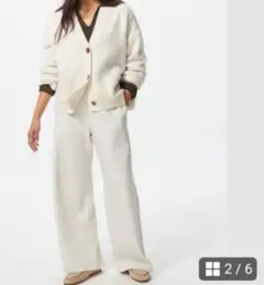 【新品同様】UNIQLO ウォームフリースストレートパンツ