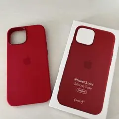 iPhone 13 mini シリコンケース 赤