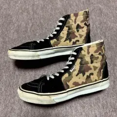 VANS SK8-HI 黒 Black 迷彩 カモフラ USA製 90s