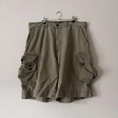 リメイクパンツ カーゴパンツ フレア ショーツワイド vol.273 - メルカリ