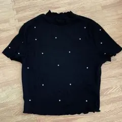 SHEIN ブラック パール Tシャツ L