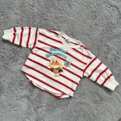 アンパンマン ストライプ長袖Tシャツ　80センチ