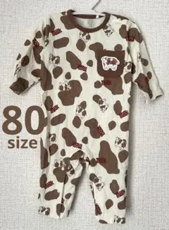 【yuuun♡さま専用】チロルチョコ milk 牛柄ロンパース 80