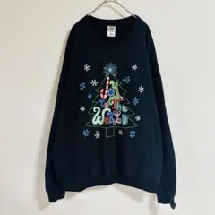 USA古着　GILDAN ギルダン　スウェット　トレーナー　クリスマスプリント