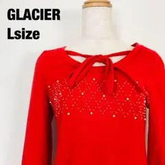 GLACIER グラシア 長袖ニット セーター レッド　F6のサムネイル