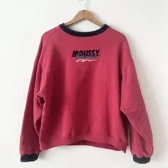 MOUSSY 赤 スウェット トレーナー フリーサイズ