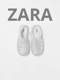 ZARA グリッタープールサンダル　23センチ