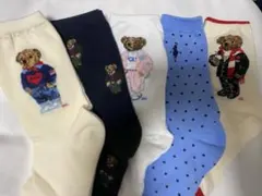 ポロラルフローレンのレディース用ソックス5足セット、新品、サイズは22~24cm