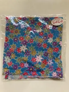【未開封・新品同様】ちりめん　生地　３０×３０センチ　もみじ　ブルー　レトロ品