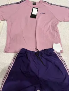 しまむら　TOO SUNDAY umbro 上下セット110 ピンク