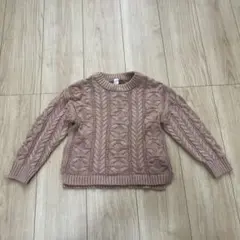 après les cours ケーブル編みセーター 110サイズ ベージュ
