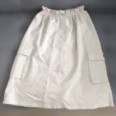 ZARA キッズ　13-14歳　164cm カーゴスカート　アイボリー