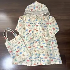 Kids Foret 動物柄　車柄　キッズ　レインコート　M110-120cmのサムネイル