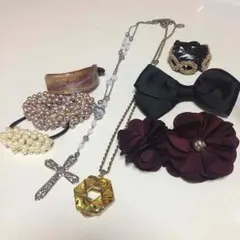 アネモネ ヘアアクセ&ネックレス