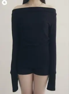 comme si studio 2Way Slit Top (black)