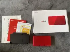 ニンテンドー3DS 本体 メタリックレッド 箱付き 充電器・タッチペン欠品　美品