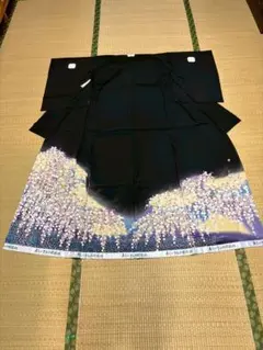 新品未使用 正絹単衣 吉澤与一作 生紬創作小紋 米沢紬 紅花染 淡色上品