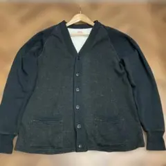 CUSHMAN 杢スウェット カーディガン ゴマ塩