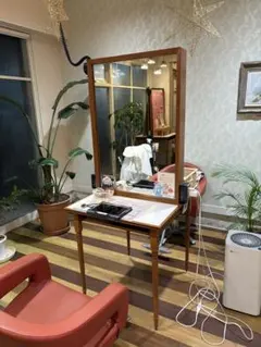 在庫4台　美容室　両面鏡 木製アーチ型ミラー付きドレッサー 在庫4台 美容室 両面鏡 木製アーチ型ミラー付きドレッサー