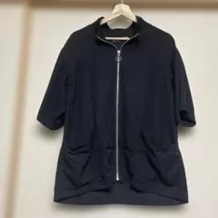 ナノユニバース　ジップアップ 薄手半袖ジャケット