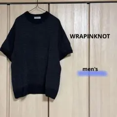 WRAPINKNOT 黒 ショートスリーブ サマーニット　半袖のサムネイル