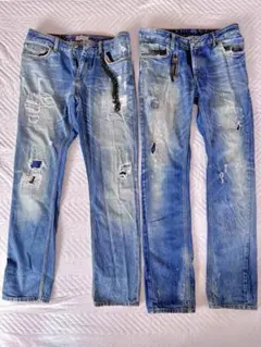 (ZARA )デニム ダメージ加工 2本セット