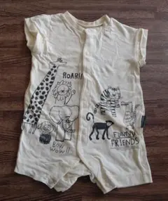 動物イラスト ロンパース 70サイズ ampersand アンパサンド アニマル