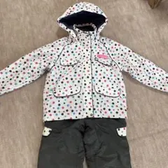 130 POCKET BEAR 子ども用スキーウェア 水玉模様