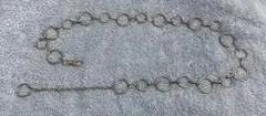 WEGO シルバー　円形リング　チェーン　ベルト