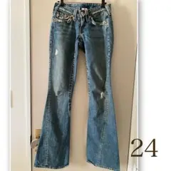 トゥルーレリジョン JOEY 24ブーツカットフレアデニム ヴィンテージジーンズ