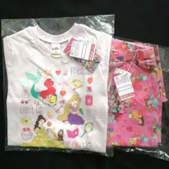 ディズニープリンセス　長袖Tシャツ☆ロングパンツ　ラプンツェル　アリエル　ベル