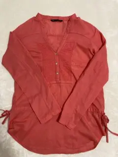 ZARA 長袖シャツ コーラルピンク Mのサムネイル