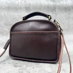 オールドコーチ 2way ショルダーバッグ ランチボックス レザー ブラウン