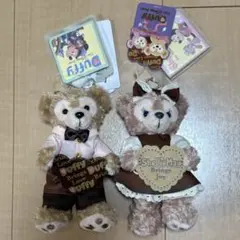 ダッフィー シェリーメイ バレンタイン スイートダッフィー ぬいぐるみバッジ