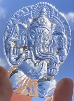 ガネーシャ神 置物 約7×5cm ガラス製のサムネイル