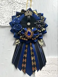 痛ロゼット ロゼット 黒 青 ロイヤルブルー 推し活 推し事