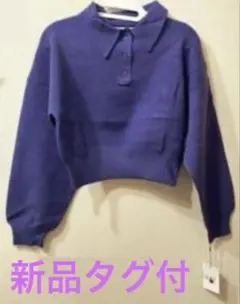 グレイル ショート丈 ポロニットトップスGRL ニット