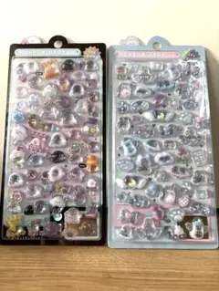 ボンボンドロップシール　2枚セット　オバケ　ウサギ　かわいい　ボンドロ　クーリア