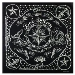 【セール】バンダナ 55cm × 55cm ボブディラン風 ブラック アメカジ