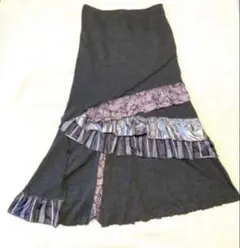 フリルロングスカート フェアリーグランジ　森ガール　グランジ　バレエコア